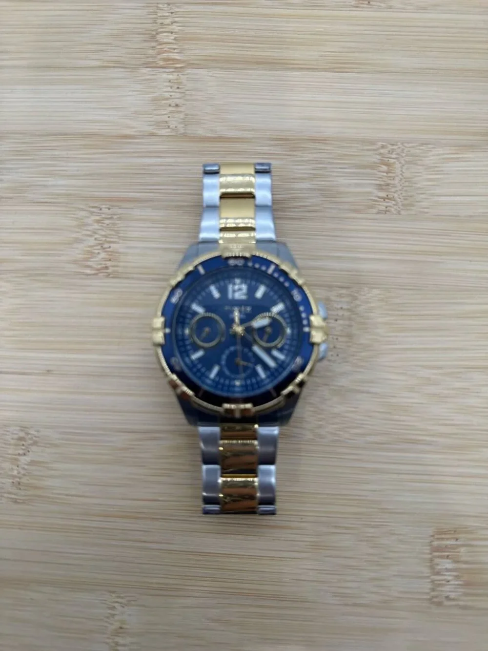 Timex Men's Dress Analog 45mm Stainless Steel Two-Tone Blue TW2T50700